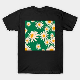 Retro daisy flower pattern T-Shirt